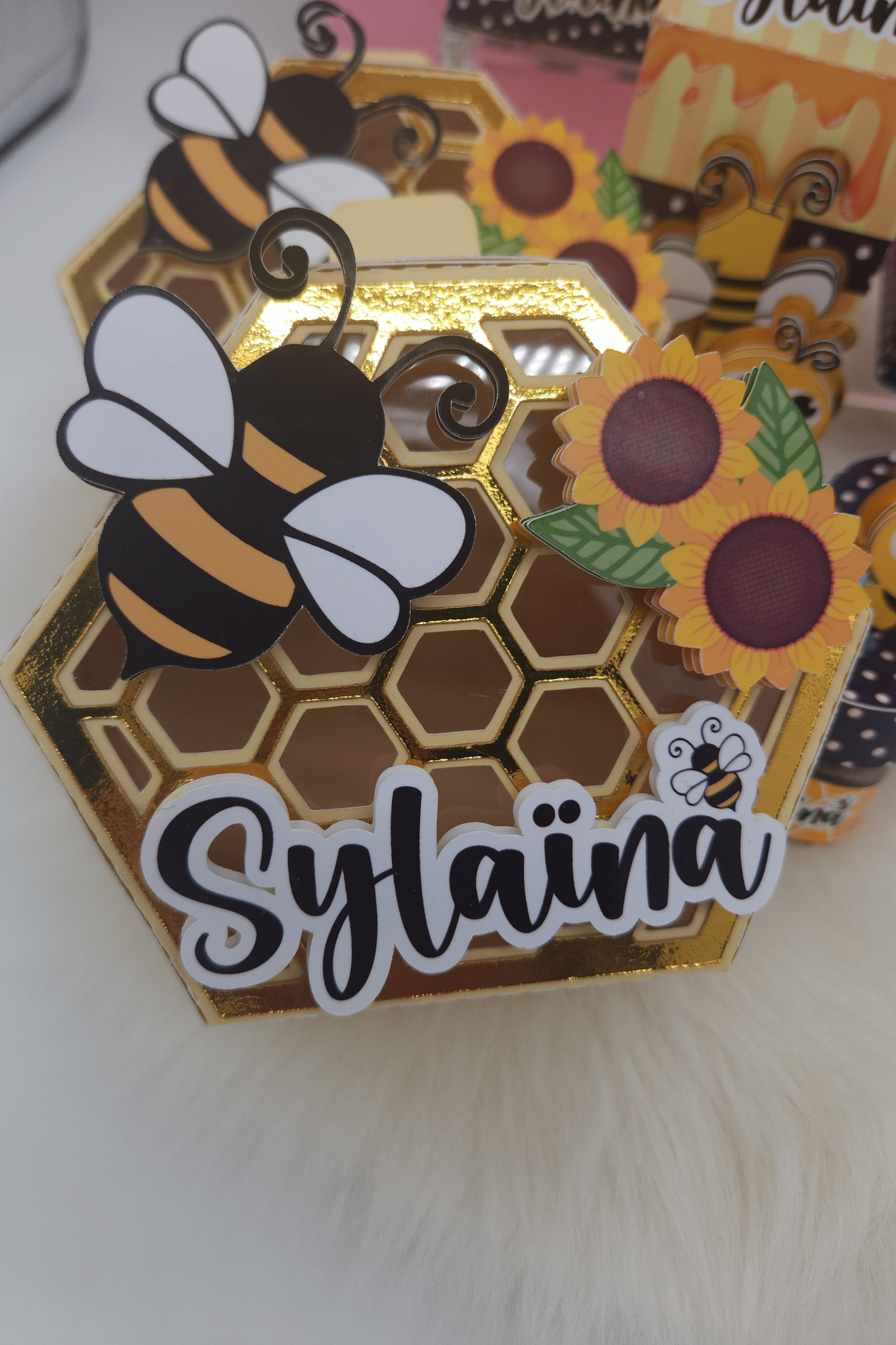Boîte Style Nid d'Abeille Personnalisée