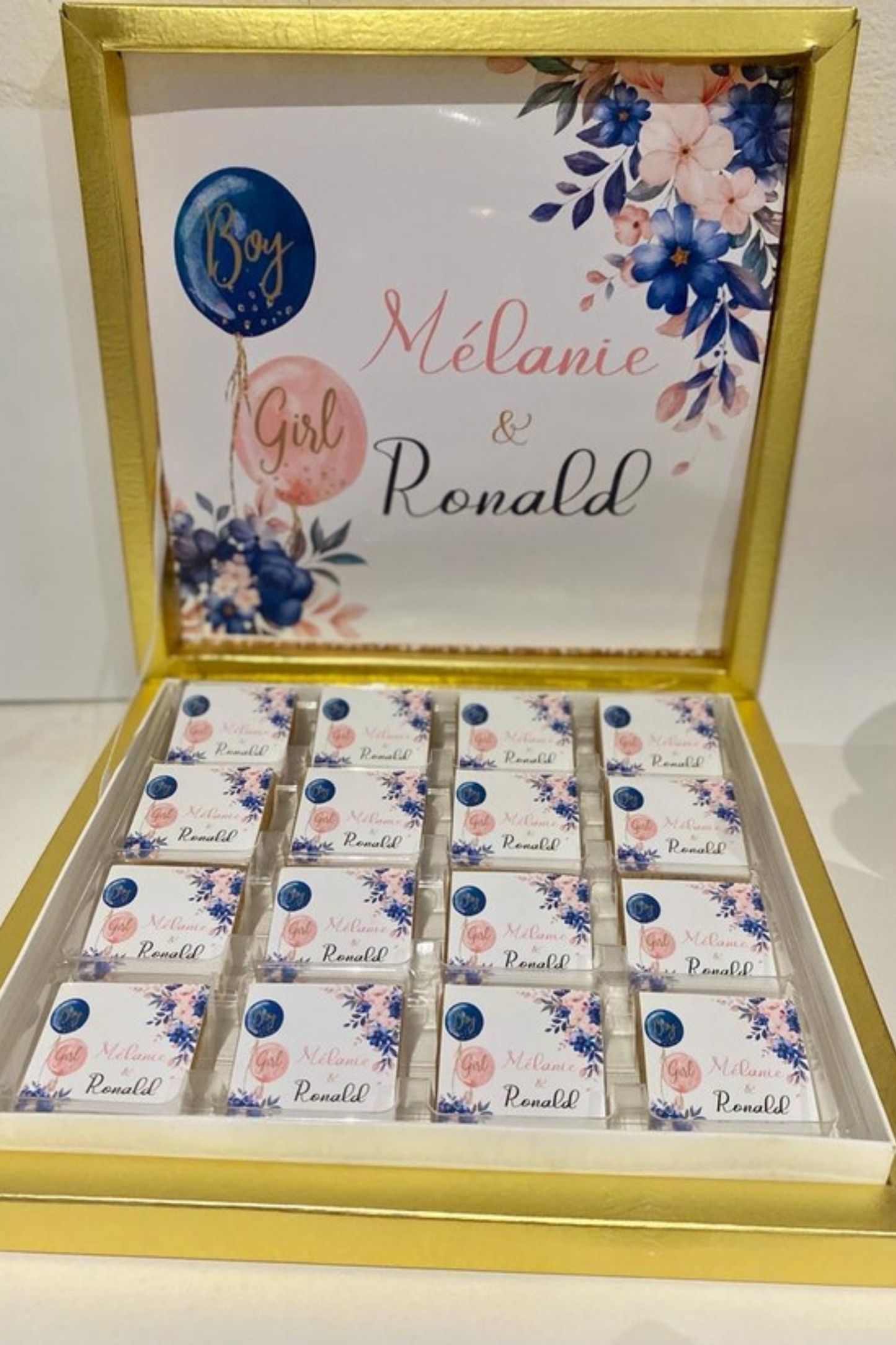 Coffret 16 Mini Chocolats Personnalisés