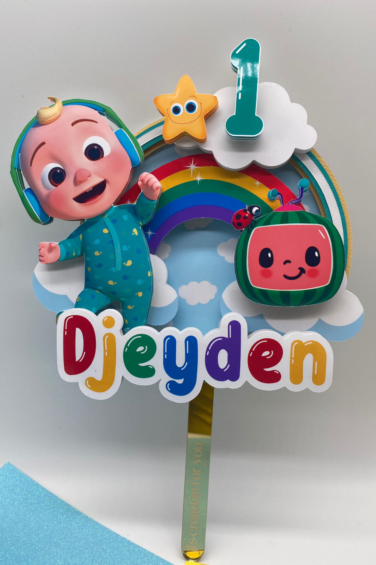 Cake Topper personnalisé Super 3D
