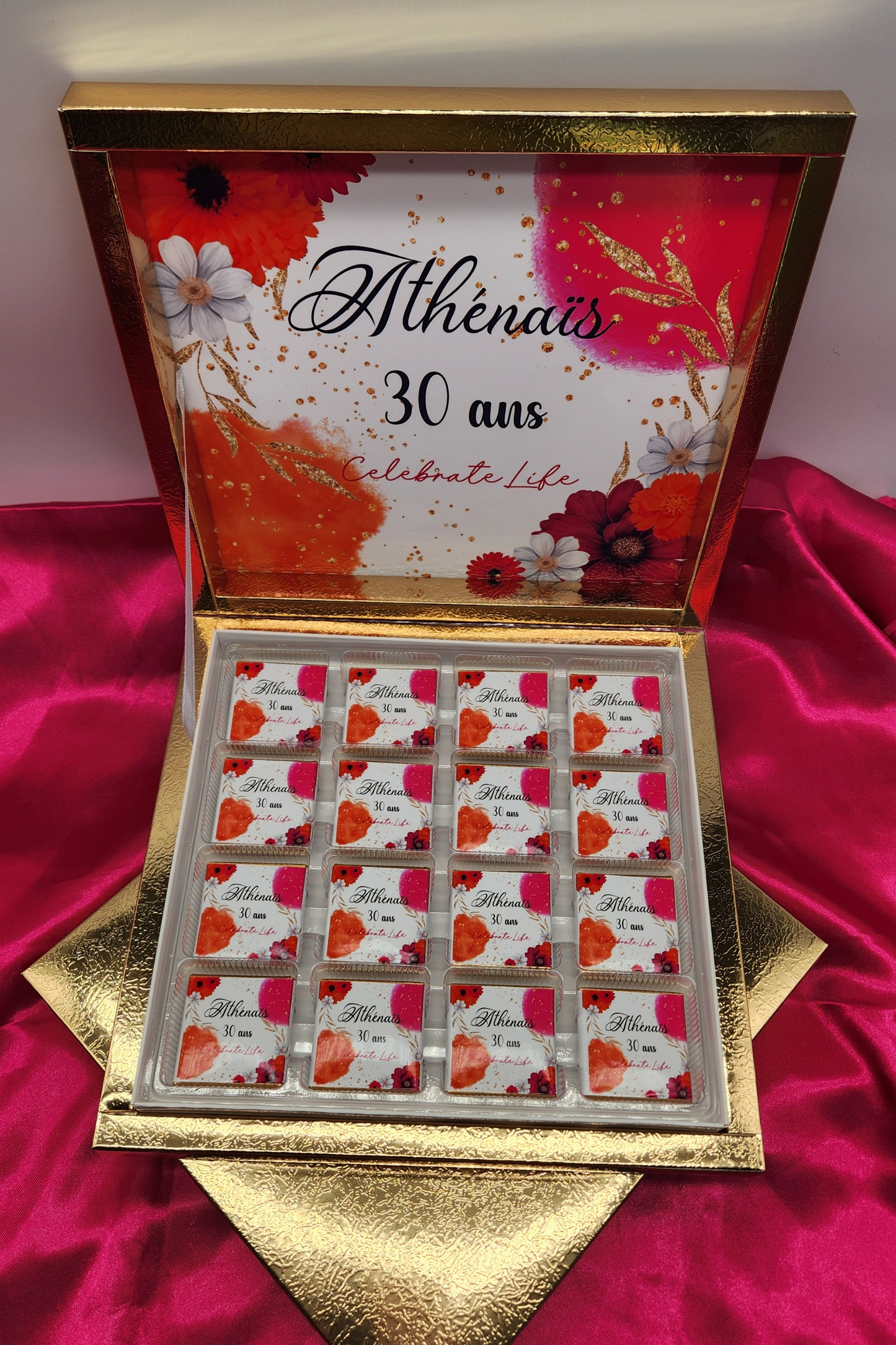 Coffret 16 Mini Chocolats Personnalisés