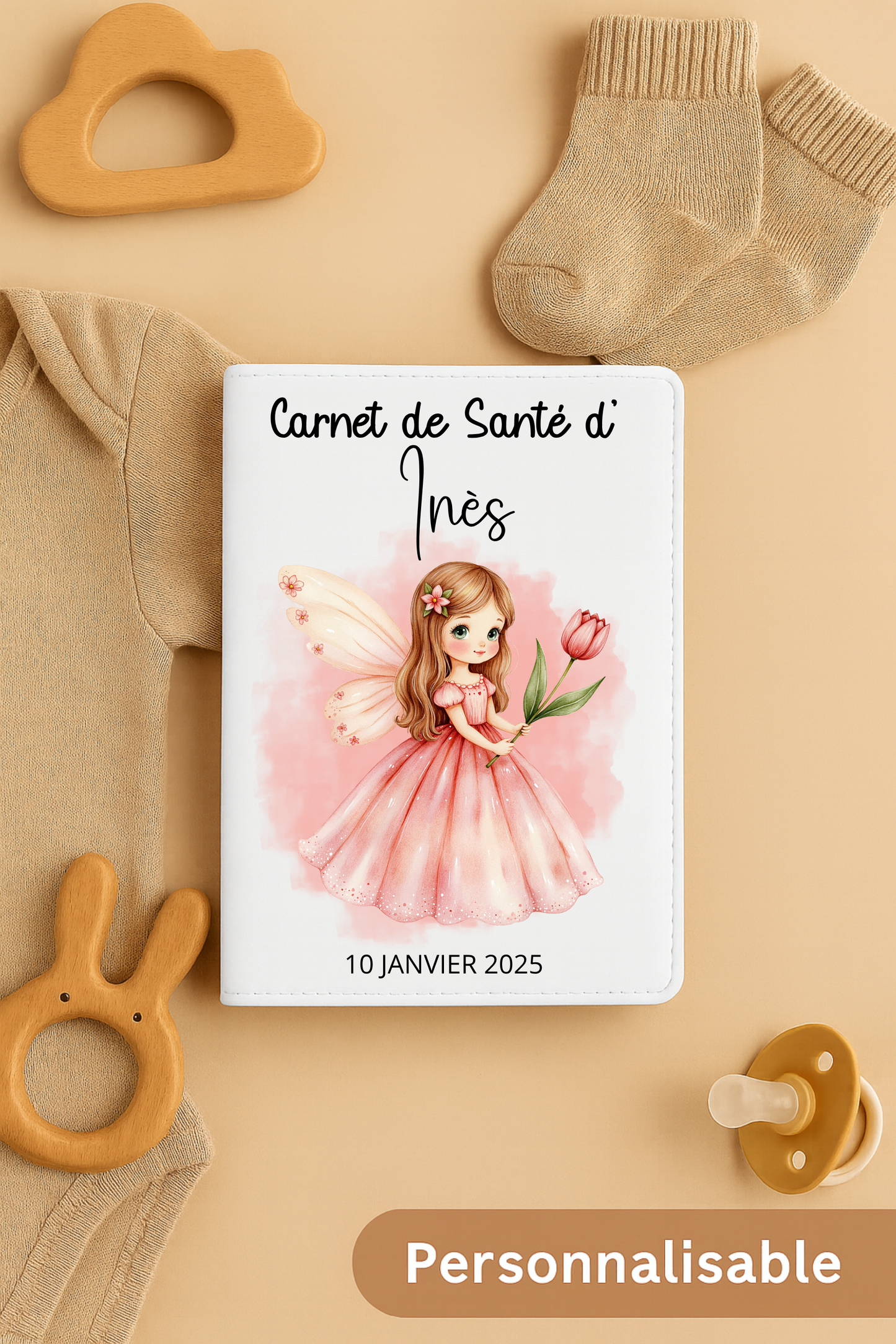 Protège Carnet De Santé Personnalisé Princesse Féérique
