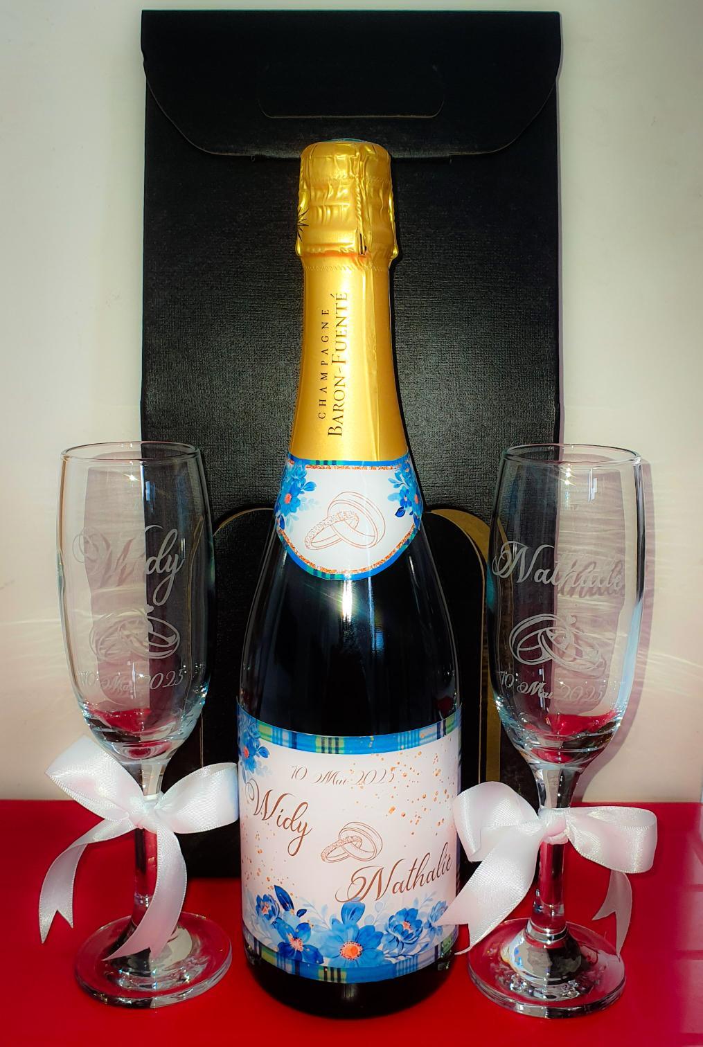Etiquette Champomy / Champagne personnalisée