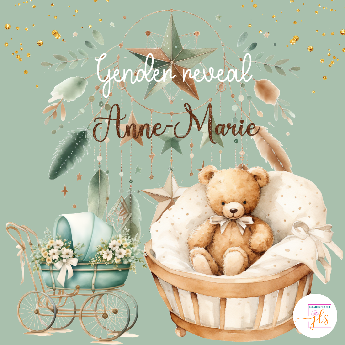 Ourson vert et Beige