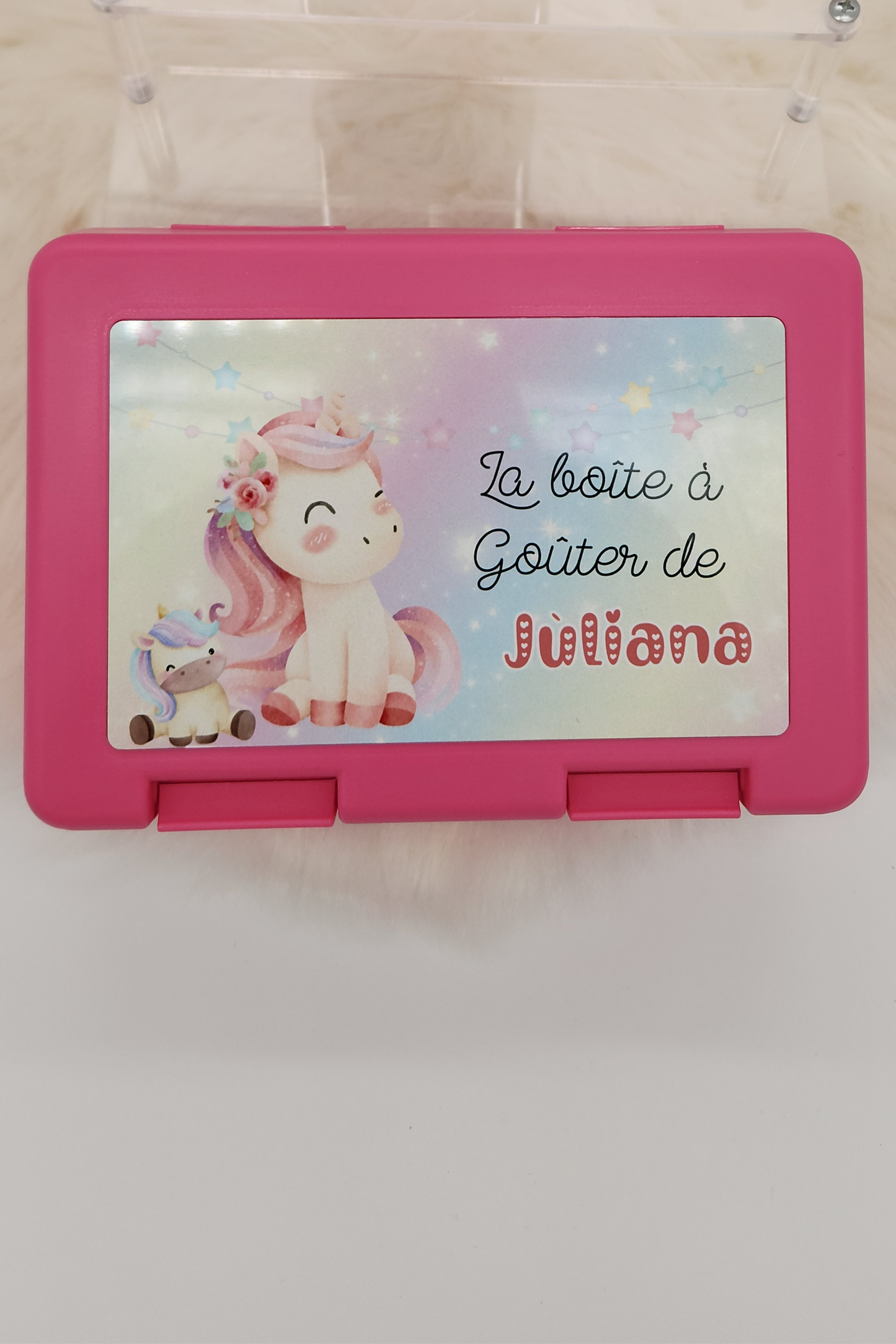 Boîte à goûter personnalisée