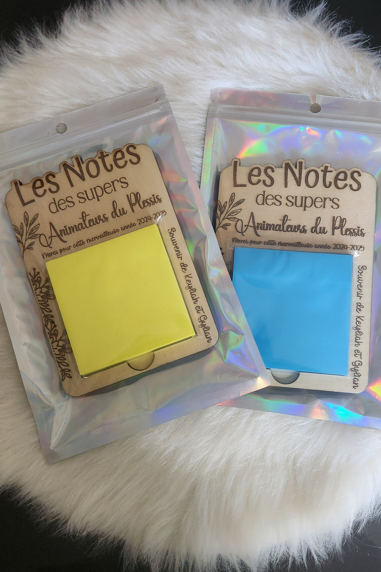 Porte post it en bois personnalisé
