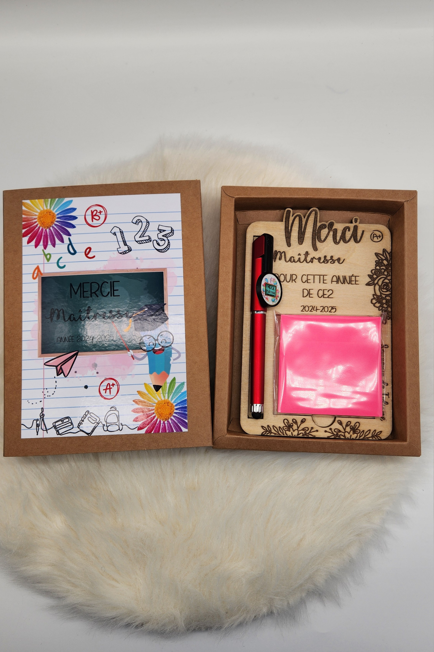 Porte post it avec stylo personnalisée