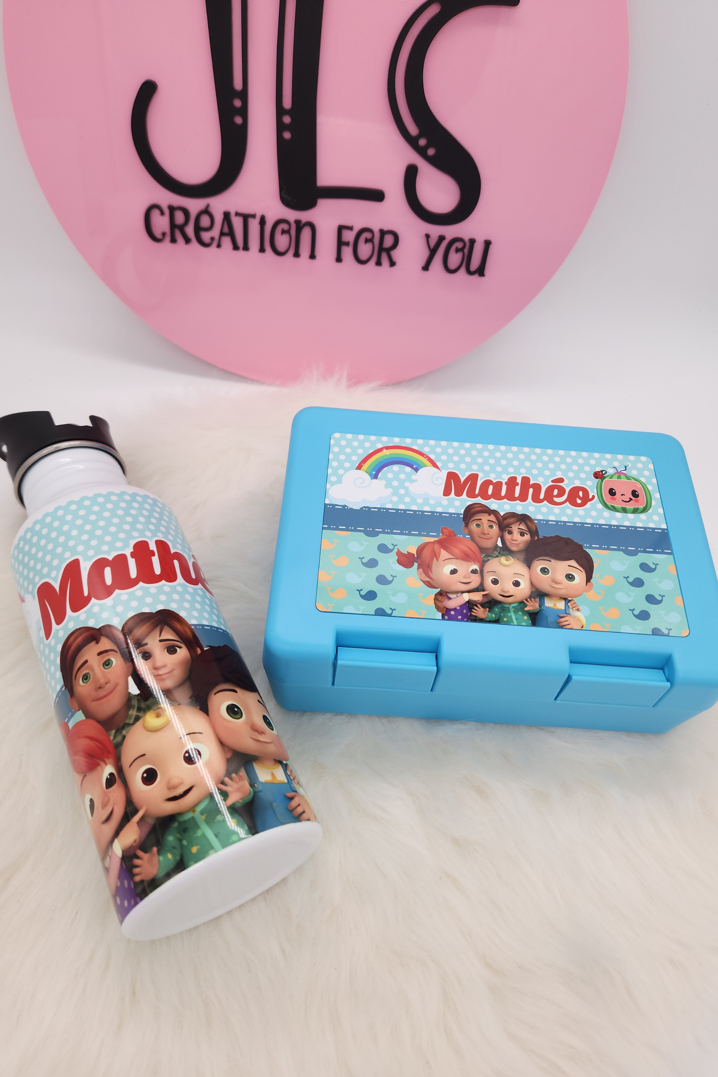 Boîte à goûter + Gourde personnalisée