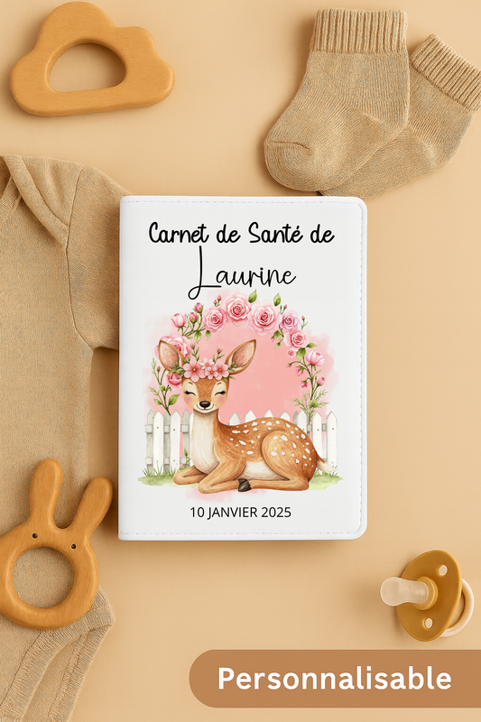 Protège Carnet De Santé Personnalisé Biche