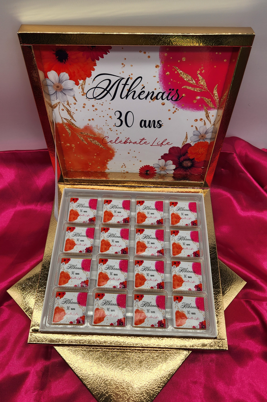 Coffret 16 Mini Chocolats Personnalisés