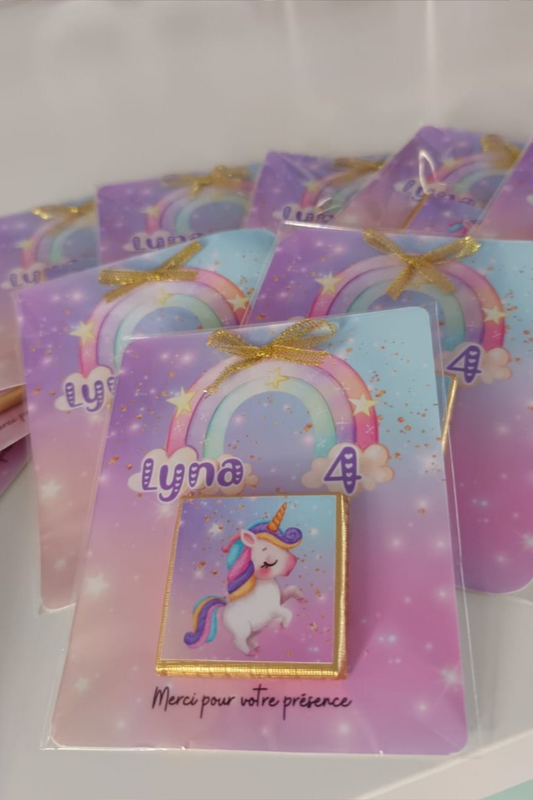 Carte avec Mini Chocolat personnalisé