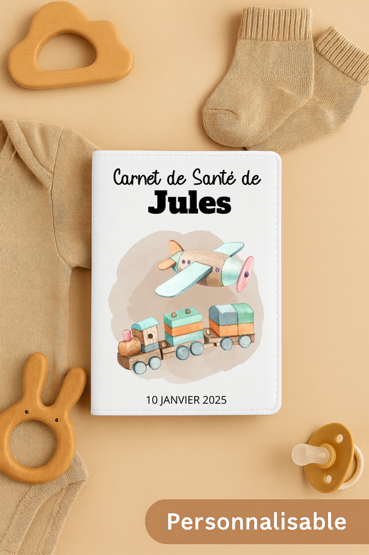 Protège Carnet De Santé Personnalisé Petit Train