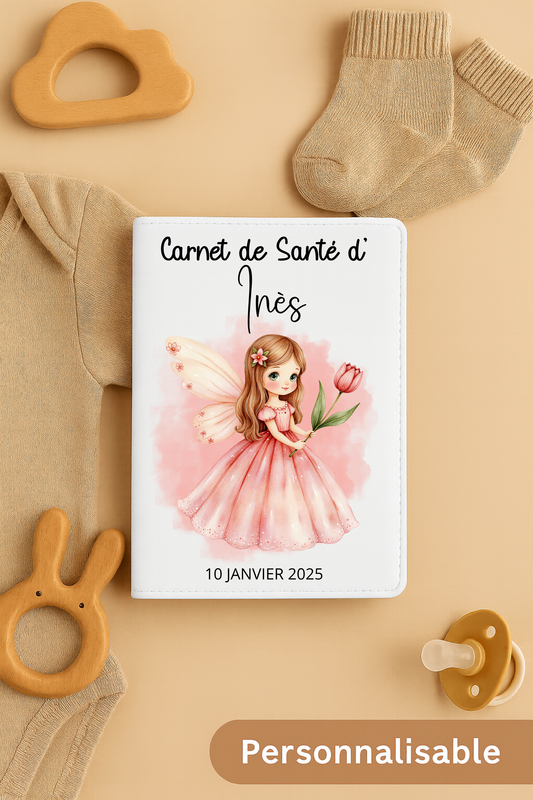 Protège Carnet De Santé Personnalisé Princesse Féérique
