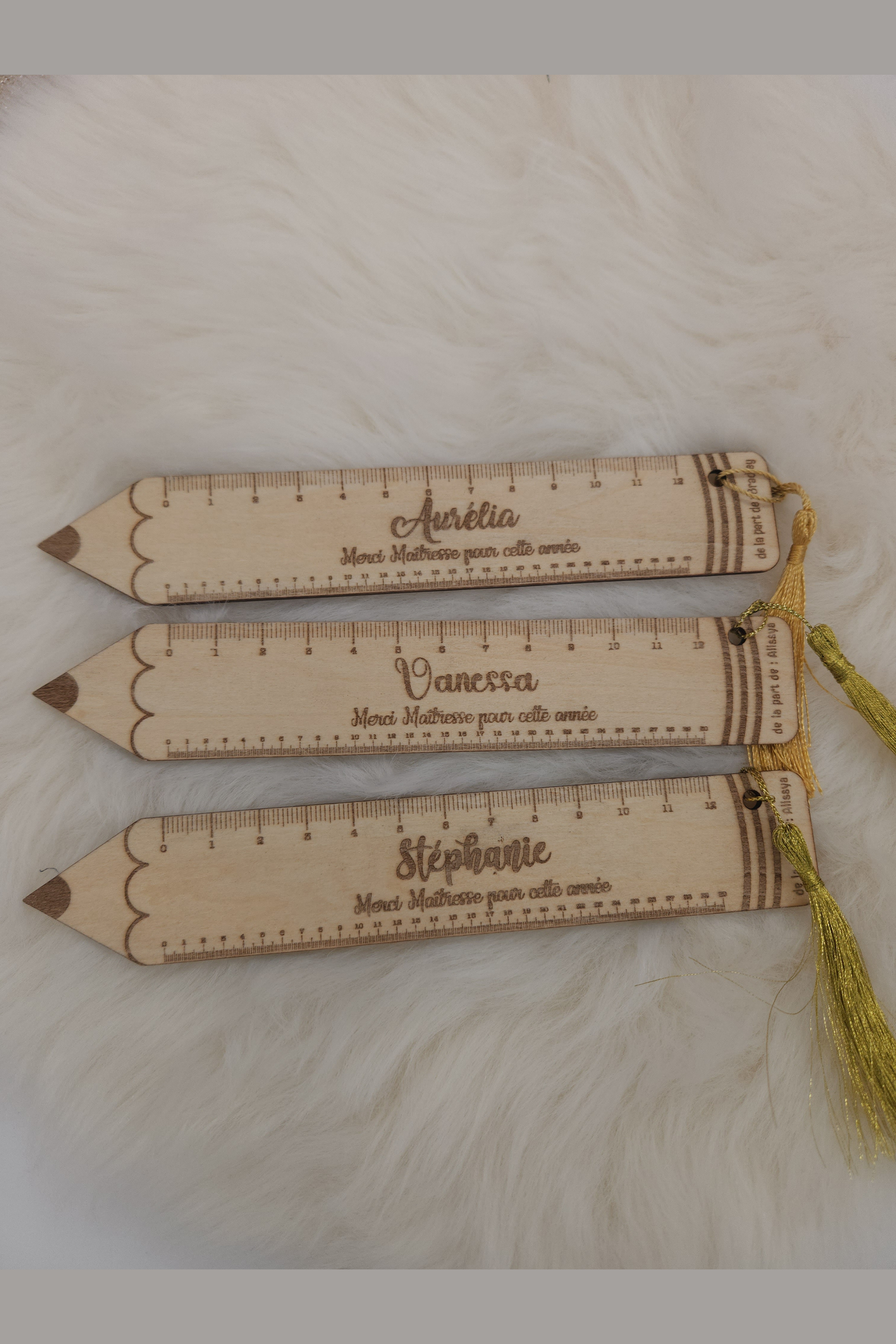 Règle en bois personnalisée Cadeau maîtresse, maître