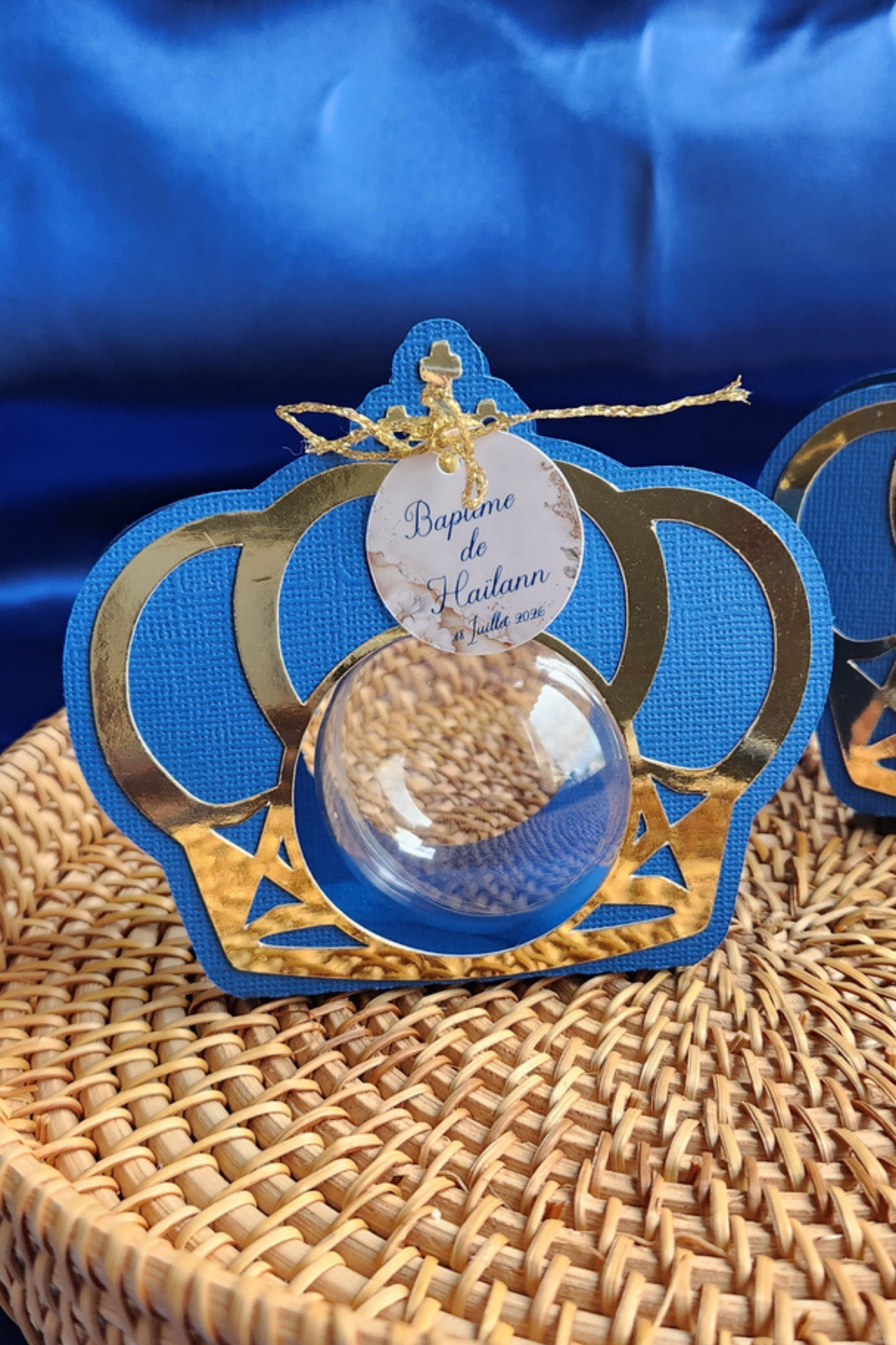 Boîte à dragées couronne personnalisée