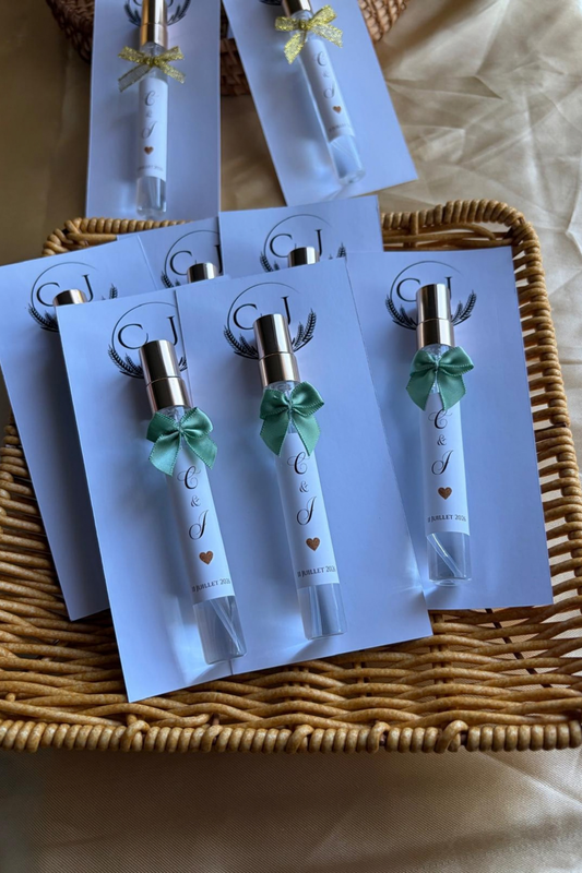 Carte personnalisée avec mini parfum